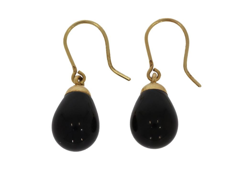 18k gouden luxe set oorbellen dames certificaat zwart hars
