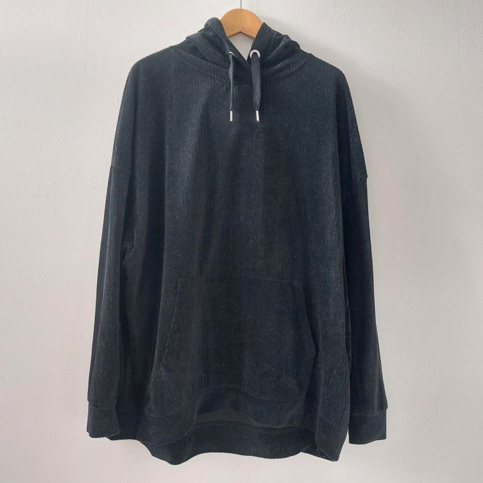 Primark oversized fluwelen hoodie XL, Primark, Zwart, Maat 46/48 (XL) of groter, Ophalen of Verzenden
