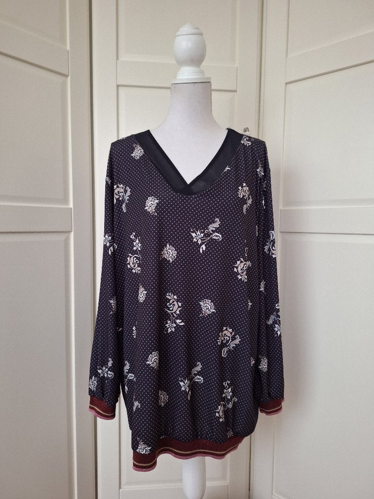 Samoon grijze print tuniek, maat 52 XXXL, Maat 46/48 (XL) of groter, Ophalen of Verzenden, Samoon, Grijs