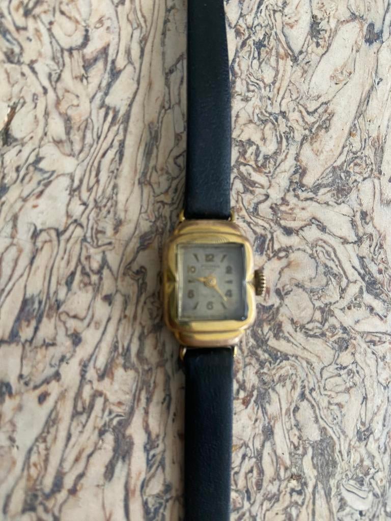Prisma antiek dames horloge. 15 Rubis, Overige merken, Polshorloge, Ophalen of Verzenden, Goud