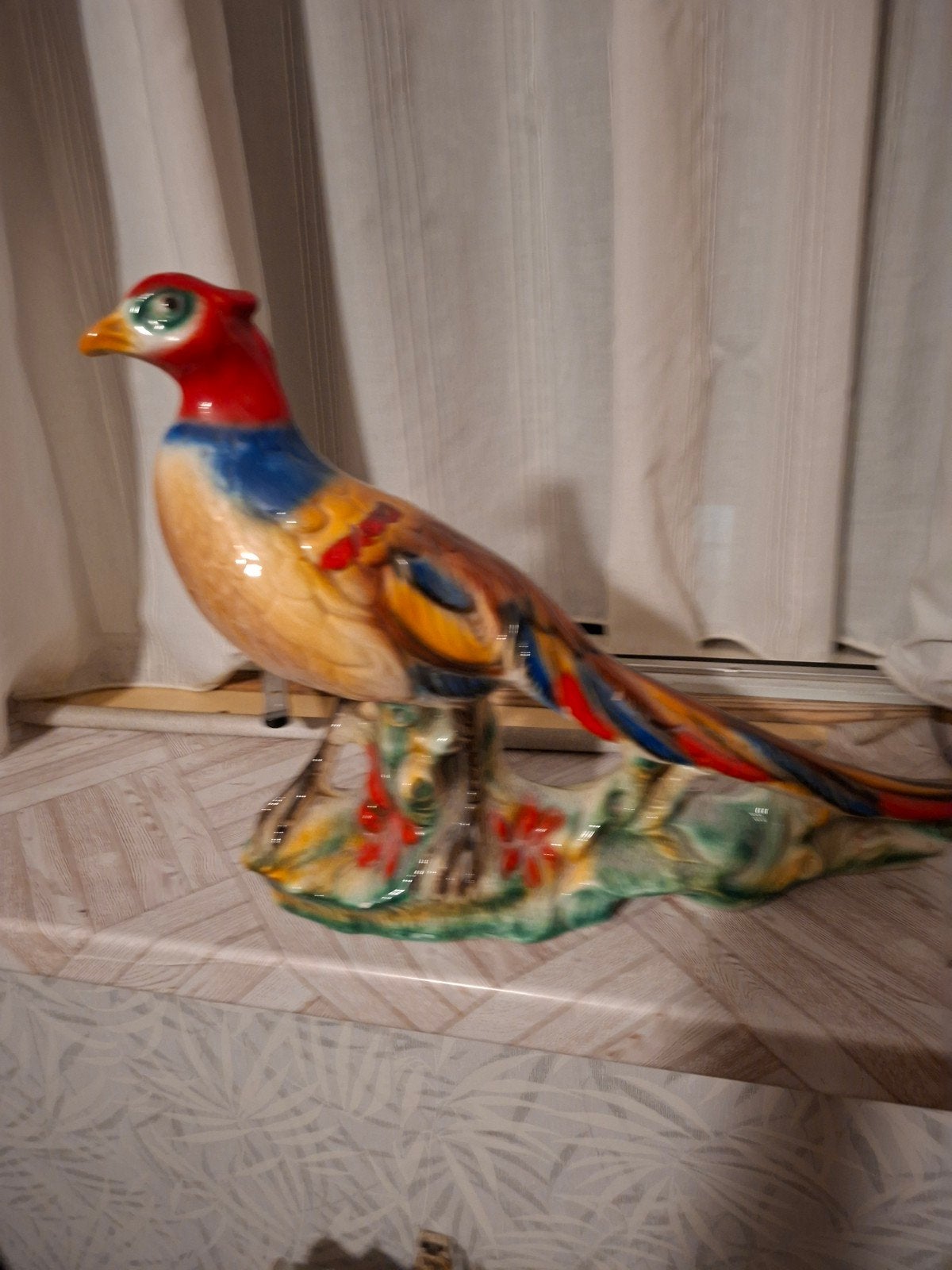 Vintage keramische fazant decoratie, Antiek en Kunst, Ophalen of Verzenden
