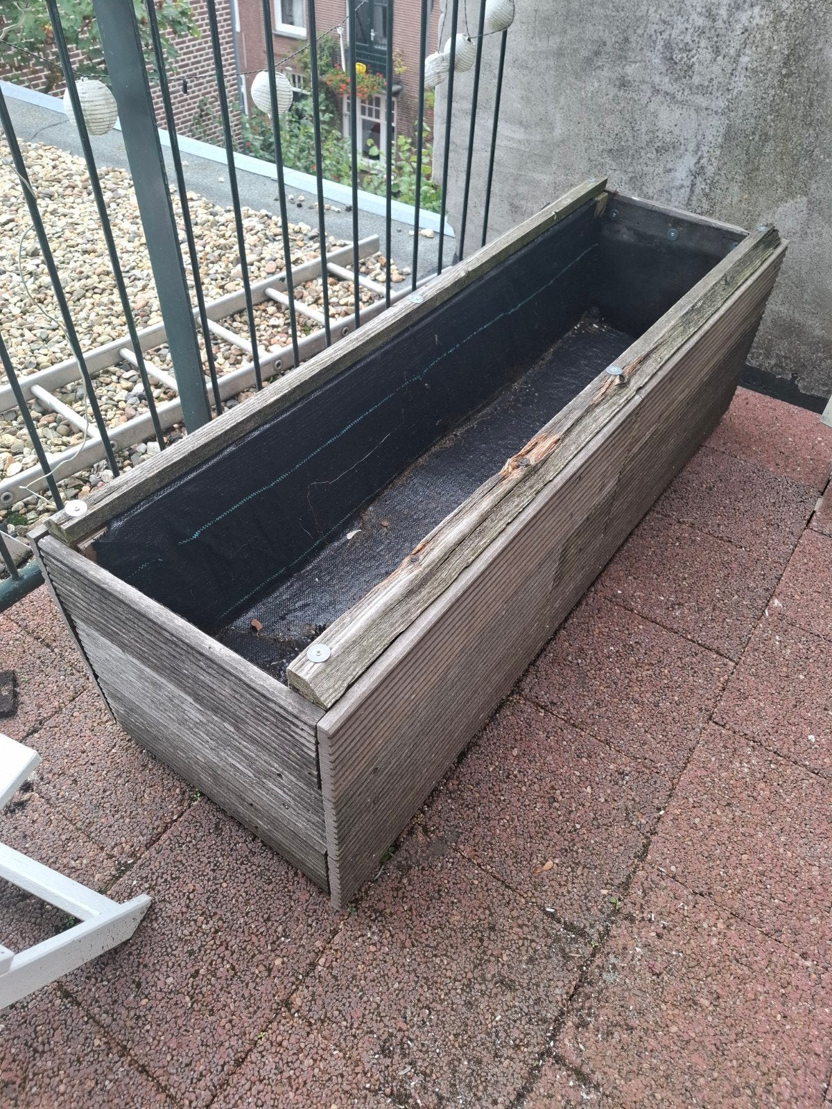Houten Plantenbak, Tuin en Terras, Ophalen, Gebruikt, 100 cm of meer, Balkon