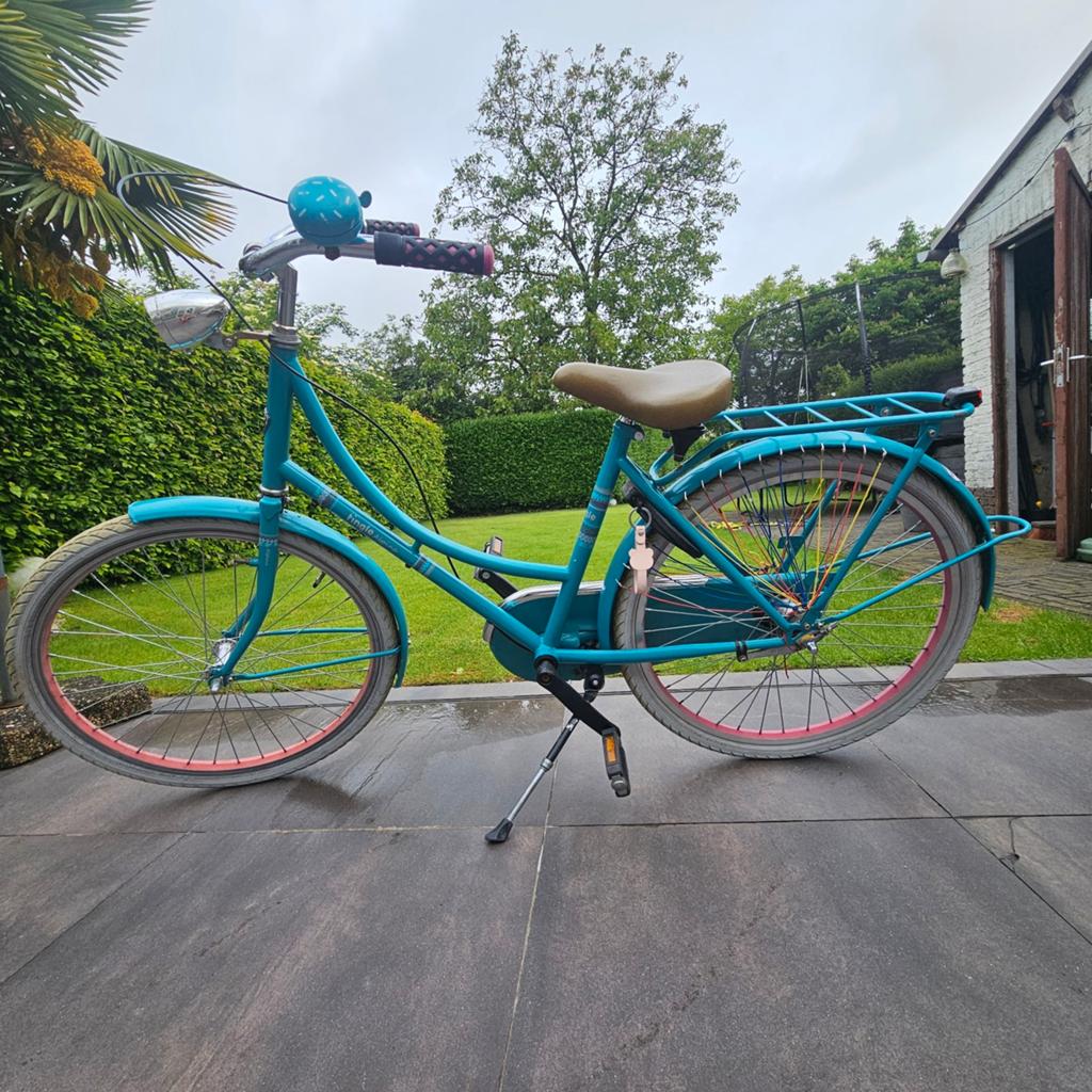 Kinderfiets 24 inch - Blauw met 3 versnellingen, Ophalen, Gebruikt, Onbekend, Terugtraprem
