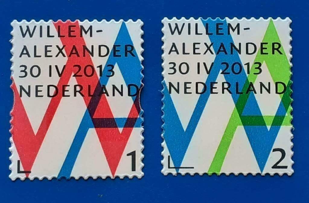NVPH 3057-3058 Inhuldigingszegels Koning Willem Alexander, Verzenden, Na 1940, Postfris