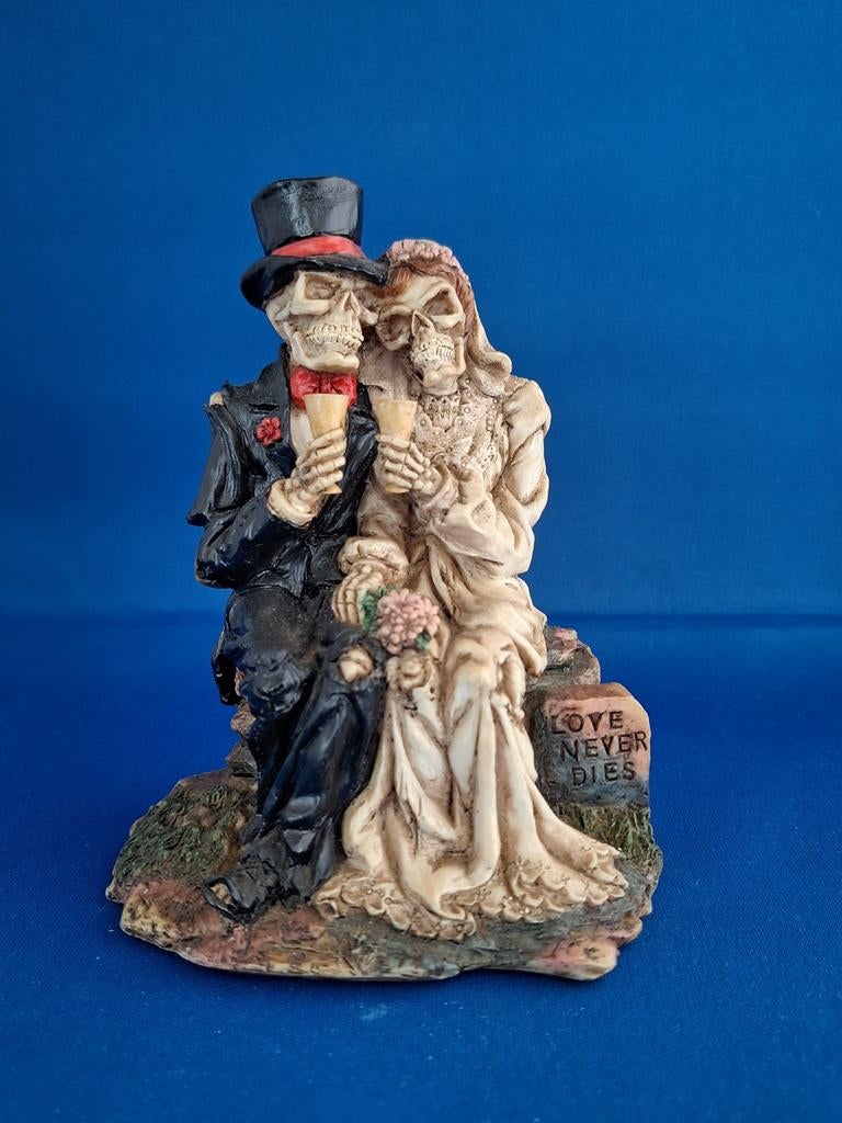 "Love Never Dies Wedding Skulls Champagne Toast", Ophalen of Verzenden, Zo goed als nieuw