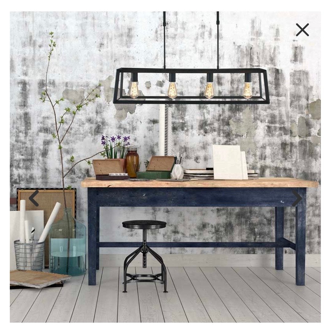 Mexlite Eettafellamp 4 lampen - Industrieel Design, Ophalen, Zo goed als nieuw, Metaal, E27 (groot)