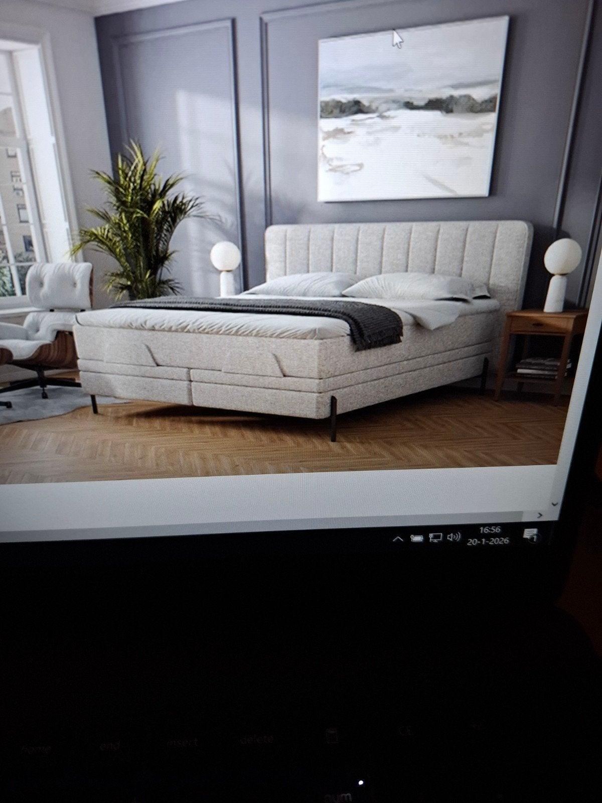 luxe boxspring, Ophalen, Tijdloos, 180 cm, Stof