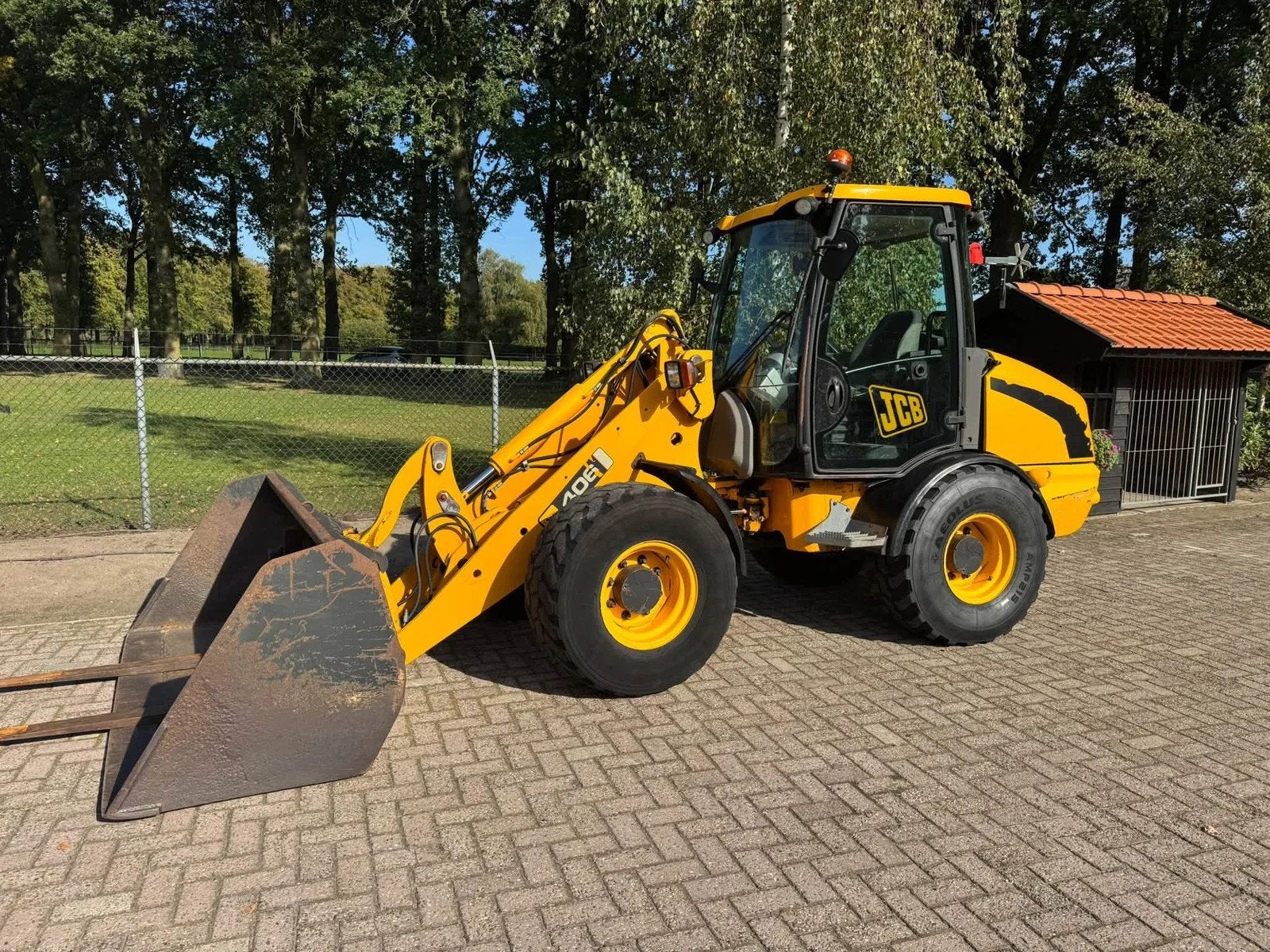 JCB 406 shovel loader + kenteken (bj 2007), Wiellader of Shovel