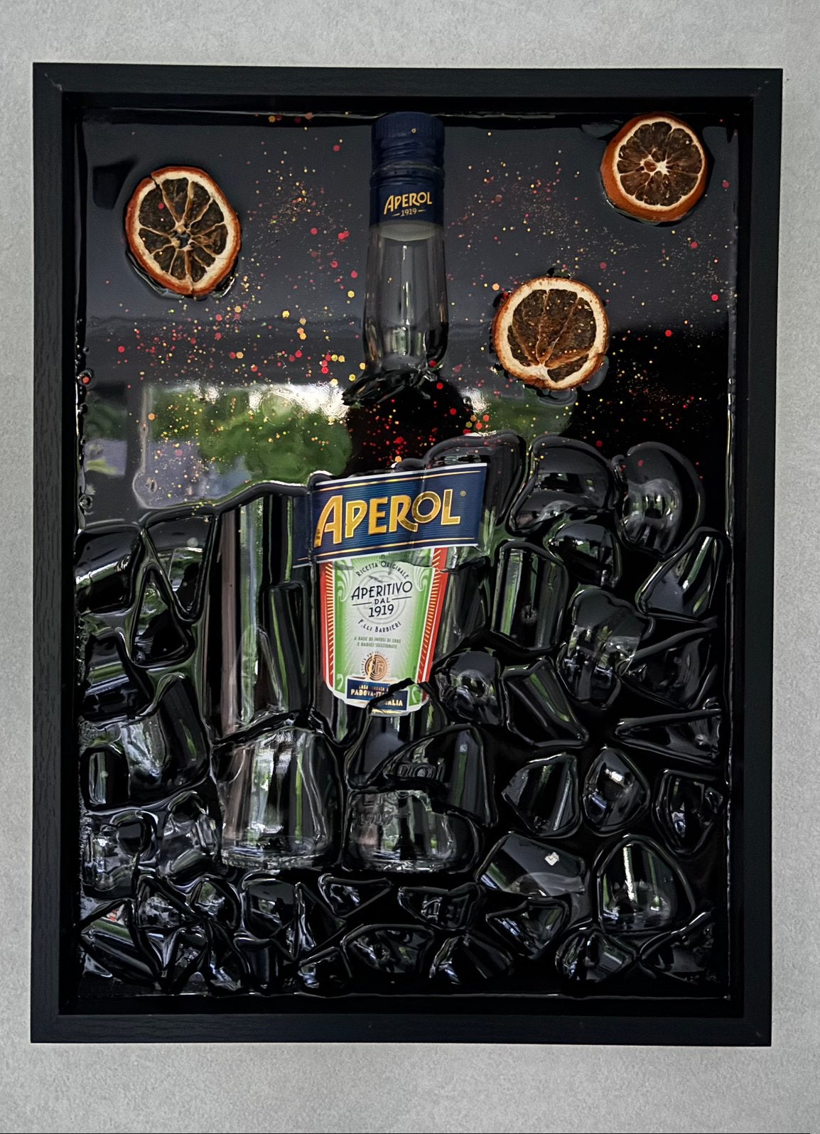 Aperol epoxy schilderij, Antiek en Kunst, Kunst | Schilderijen | Modern, Ophalen of Verzenden