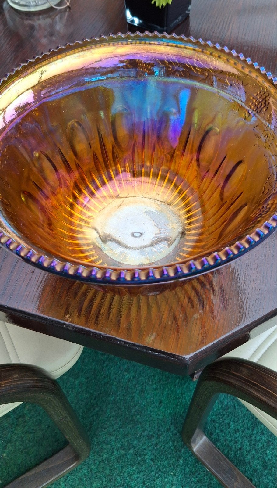 mooie bewerkte bowl schaal met lepel   zeer goede staat .., Ophalen, Zo goed als nieuw