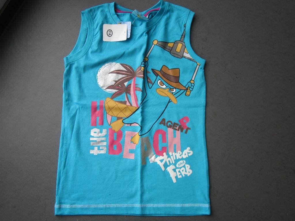 zomer shirt mt 146, Phineas and Ferb,  nieuw, Verzenden, Nieuw, Jongen of Meisje, Shirt of Longsleeve