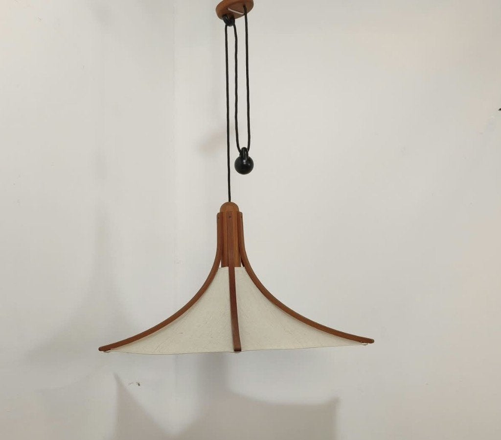 Domus teak hanglamp, Ophalen of Verzenden, Onbekend, Onbekend, Onbekend