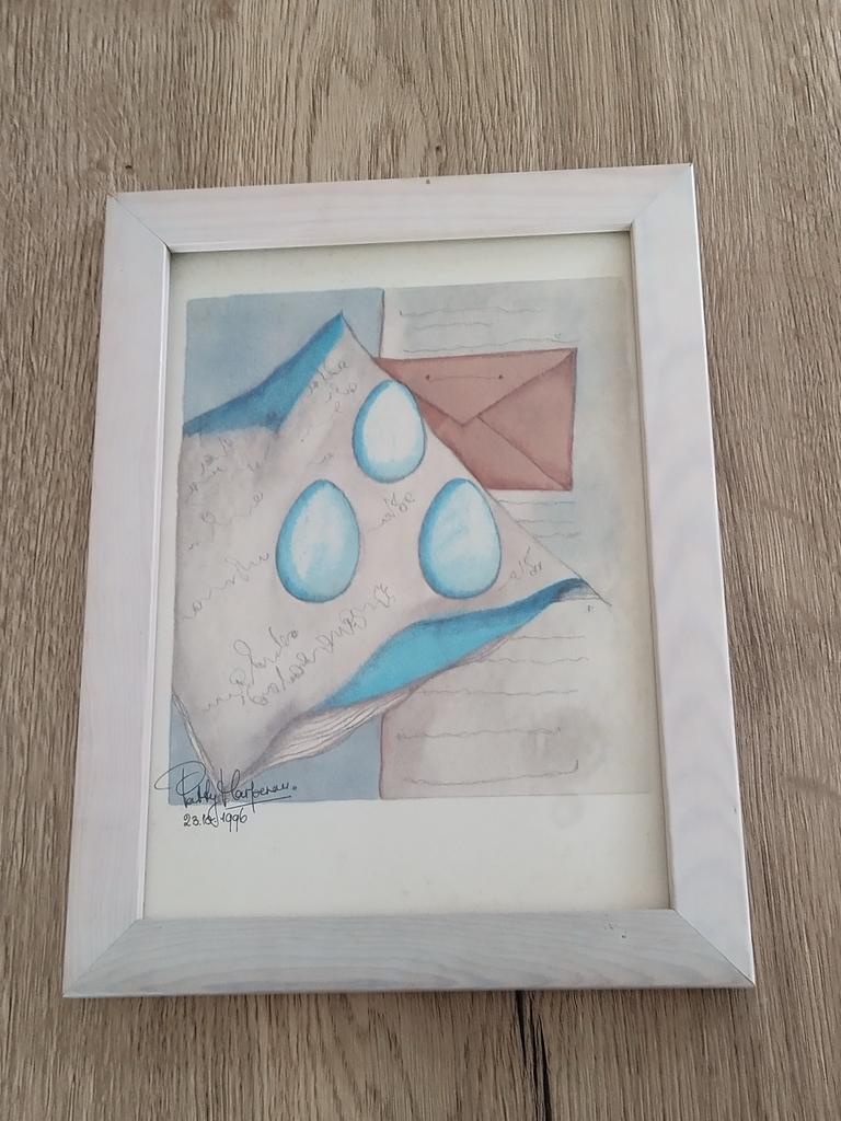 Patty Harpenau zeefdruk 3 eieren., Ophalen of Verzenden