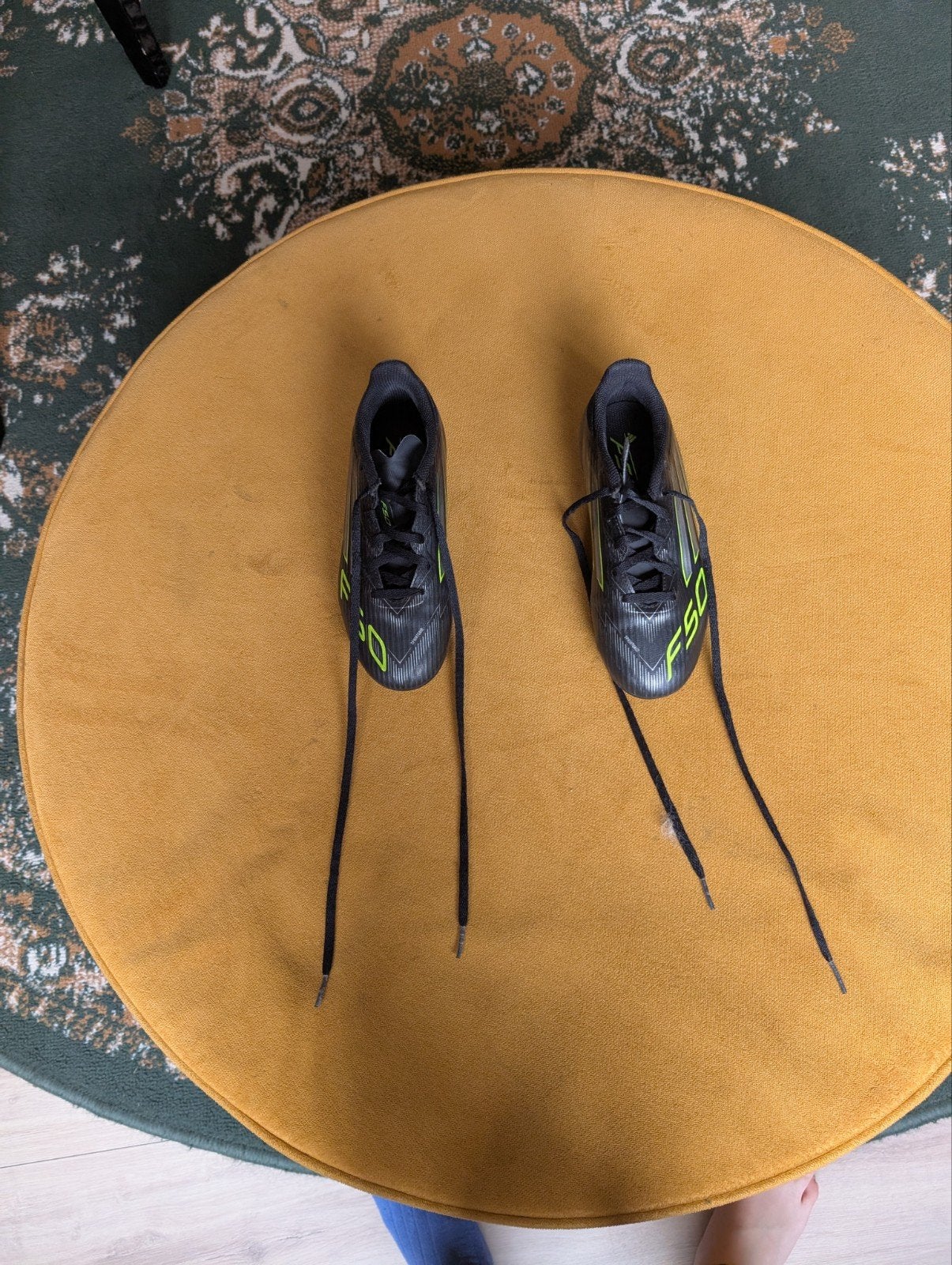 Adidas F50 voetbalschoenen - Zwart/Neon Geel Maat 35, Ophalen, Schoenen