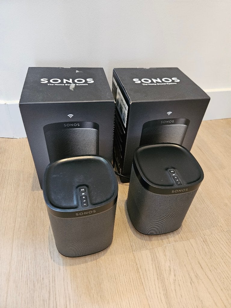 2x Sonos PLAY:1 Zwart, Audio, Tv en Foto, Luidsprekers, Ophalen, Gebruikt, Minder dan 60 watt, Sonos