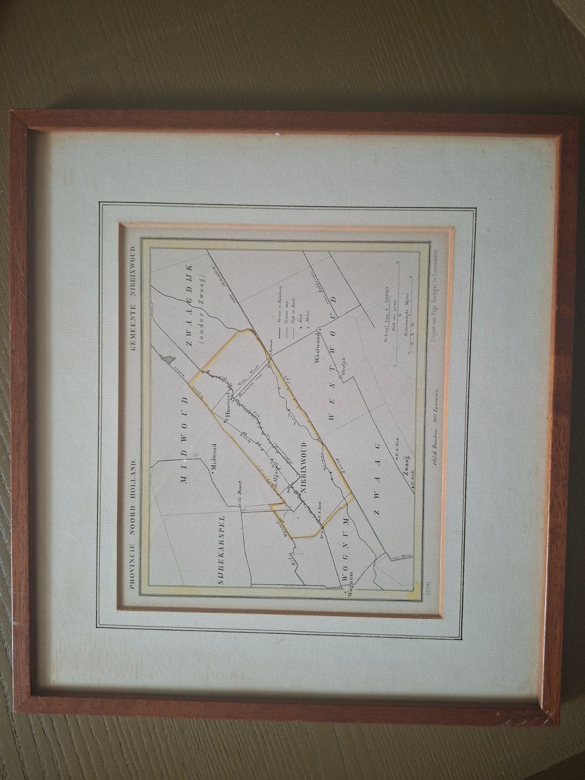 Historische kaart van Nibbixwoud Noood Holland, Ophalen of Verzenden