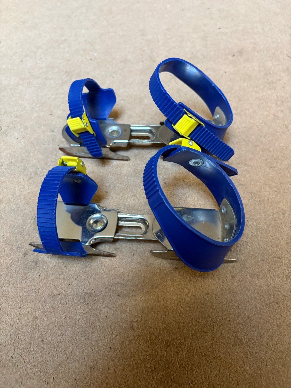 Kinderschaatsen onderbinders - Blauw/Geel, Ophalen of Verzenden, Zo goed als nieuw, Overige typen