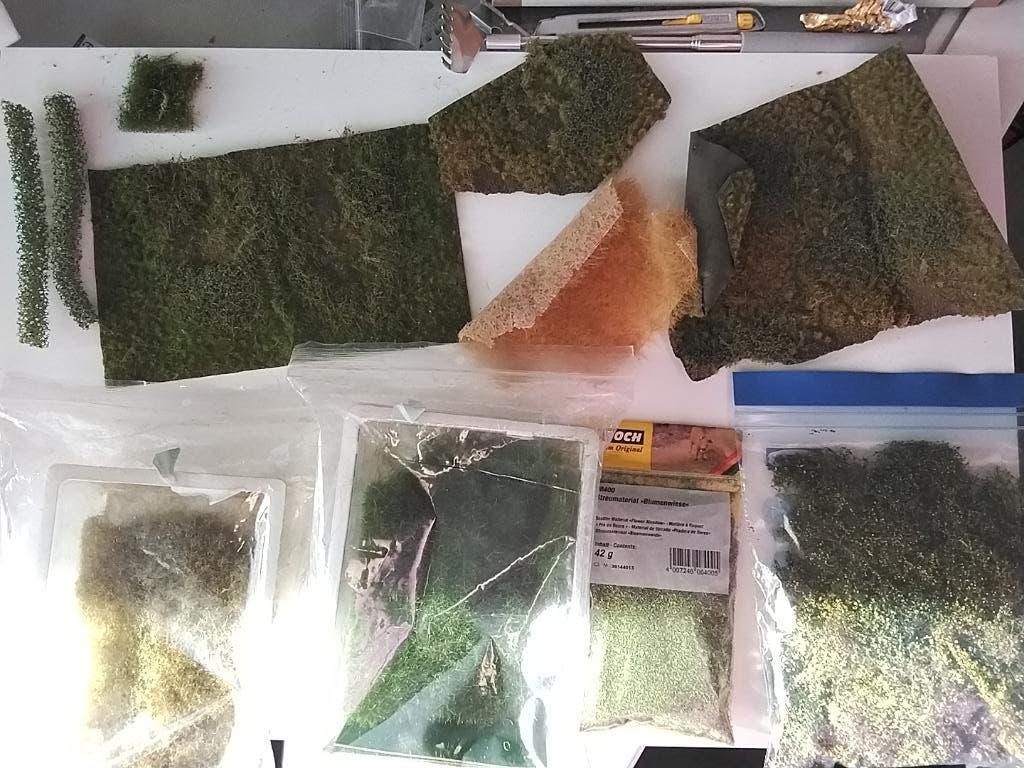 Gras en struikjes treinbaan, Overige merken, Natuur, Gelijkstroom of Wisselstroom, Ophalen of Verzenden