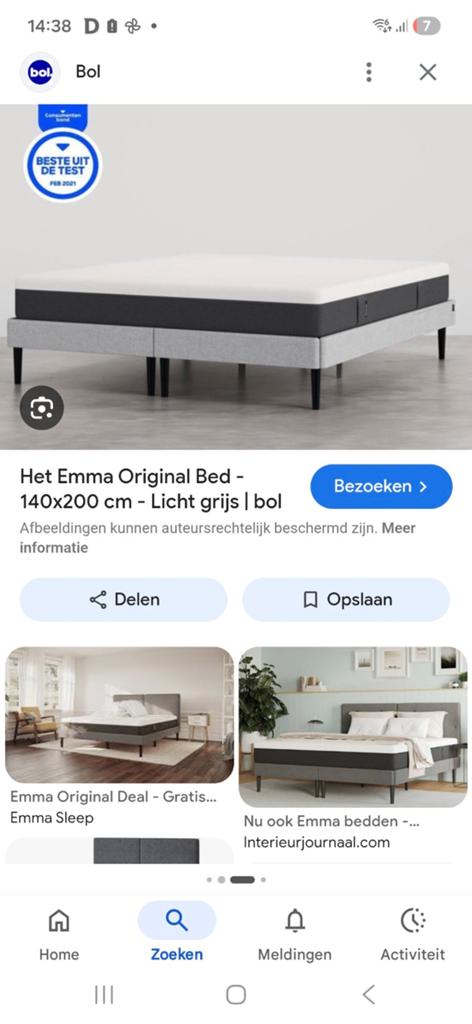Emma original bed(niet het matras) nieuw in doos 160x200, Wit, Ophalen of Verzenden, Hout, Nieuw