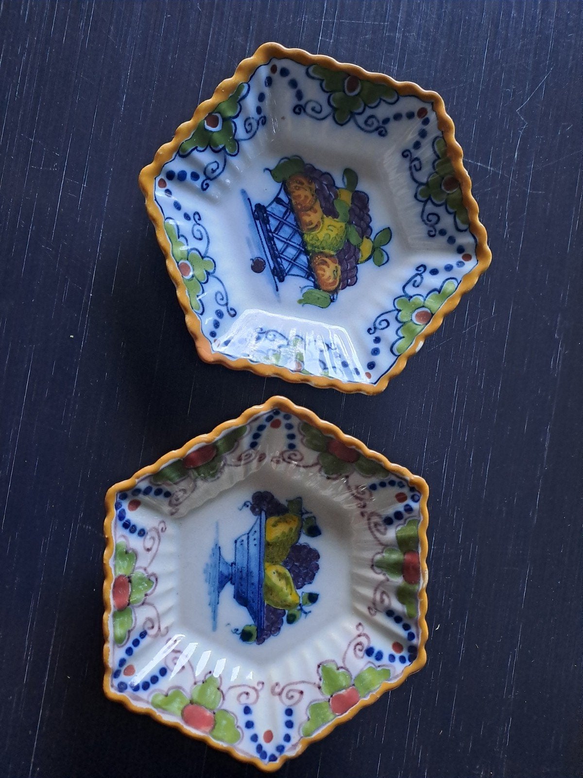 Set van 2 Makkum Tichelaar Delfts Blauw Fruitschaaltjes, Ophalen of Verzenden