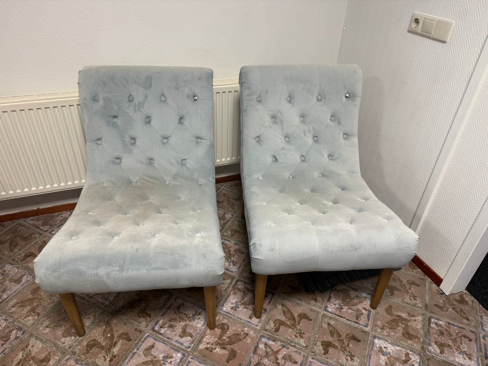 2 stoeltjes van Riviera Maison, Ophalen, Gebruikt, Stof