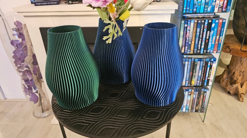 Intratuin 3D Vaas Chicago! Blauw/Groen! NIEUW!, Huis en Inrichting, Woonaccessoires | Vazen, Ophalen of Verzenden, Nieuw, Blauw
