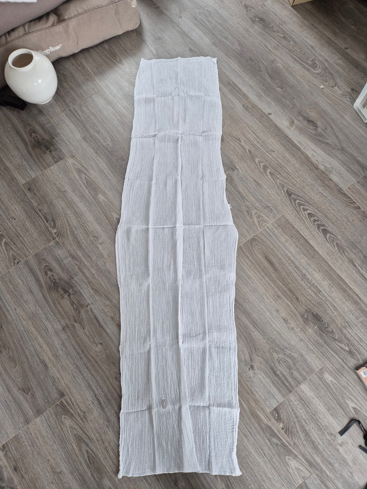 Blanc du Nil 100% Katoenen Witte Sjaal, Ophalen of Verzenden, Zo goed als nieuw, Modern, Wit