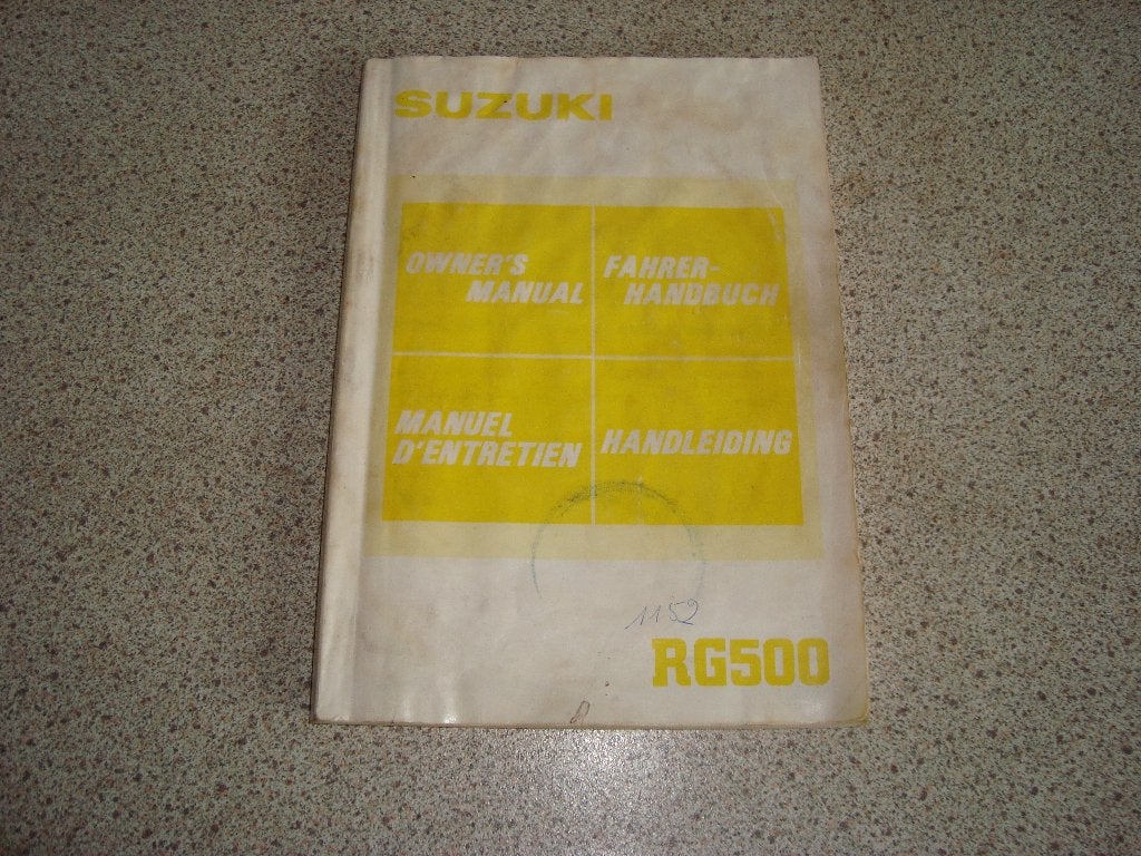 instructieboek Suzuki RG 500, Ophalen of Verzenden, Suzuki