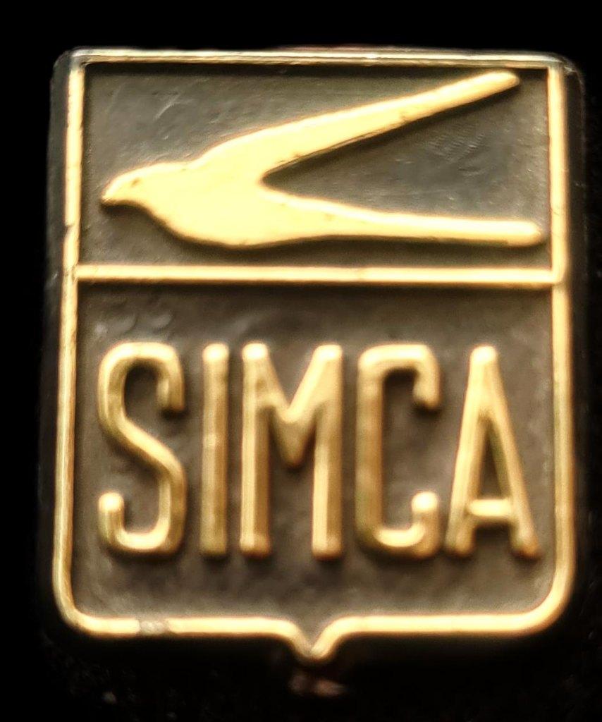 Simca speld- zwart plastic, Verzenden, Zo goed als nieuw, Transport, Speldje of Pin