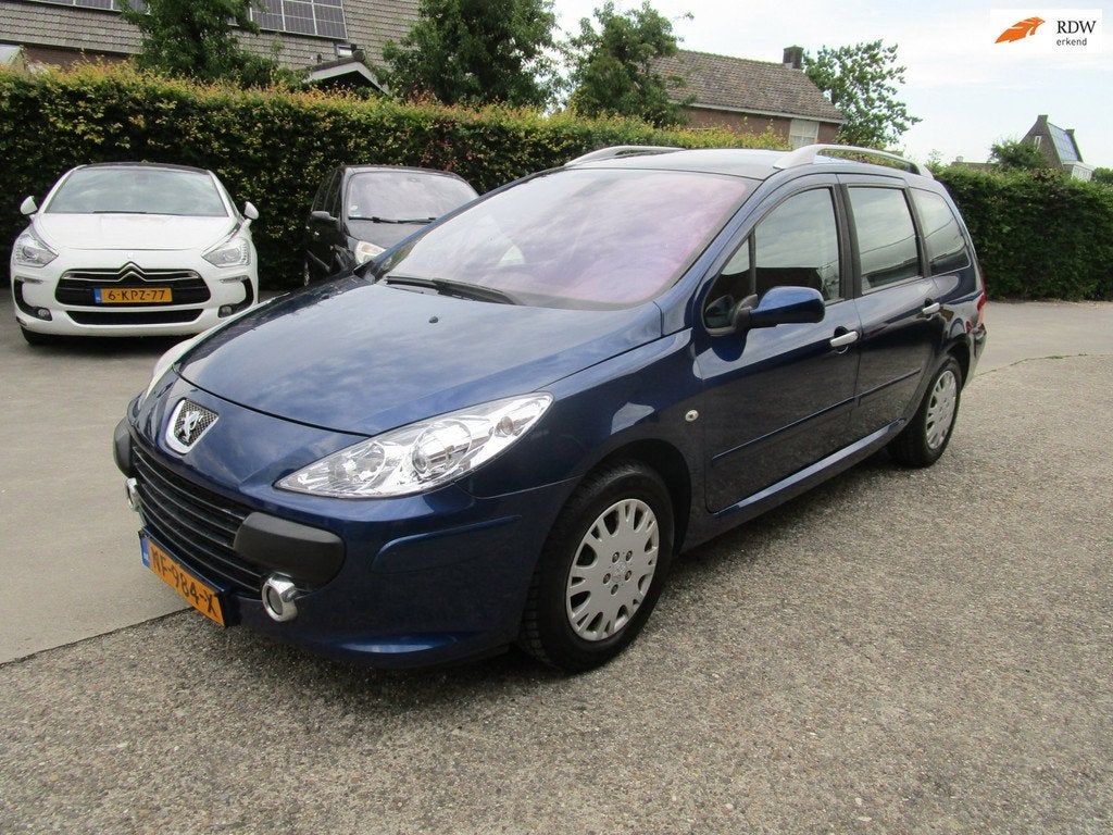 Peugeot 307 SW 1.6-16V Pack CLIMA TREKHAAK,PANO CRUISE, MOOI, Gebruikt, 4 cilinders, 715 kg, Blauw