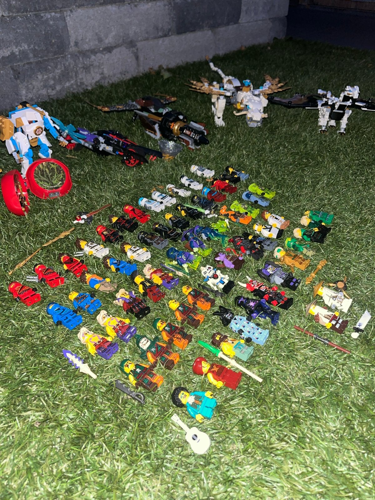 Grote partij LEGO Ninjago o.a. Boulder Blaster & Minifigs, Verzenden, Gebruikt, Overige merken