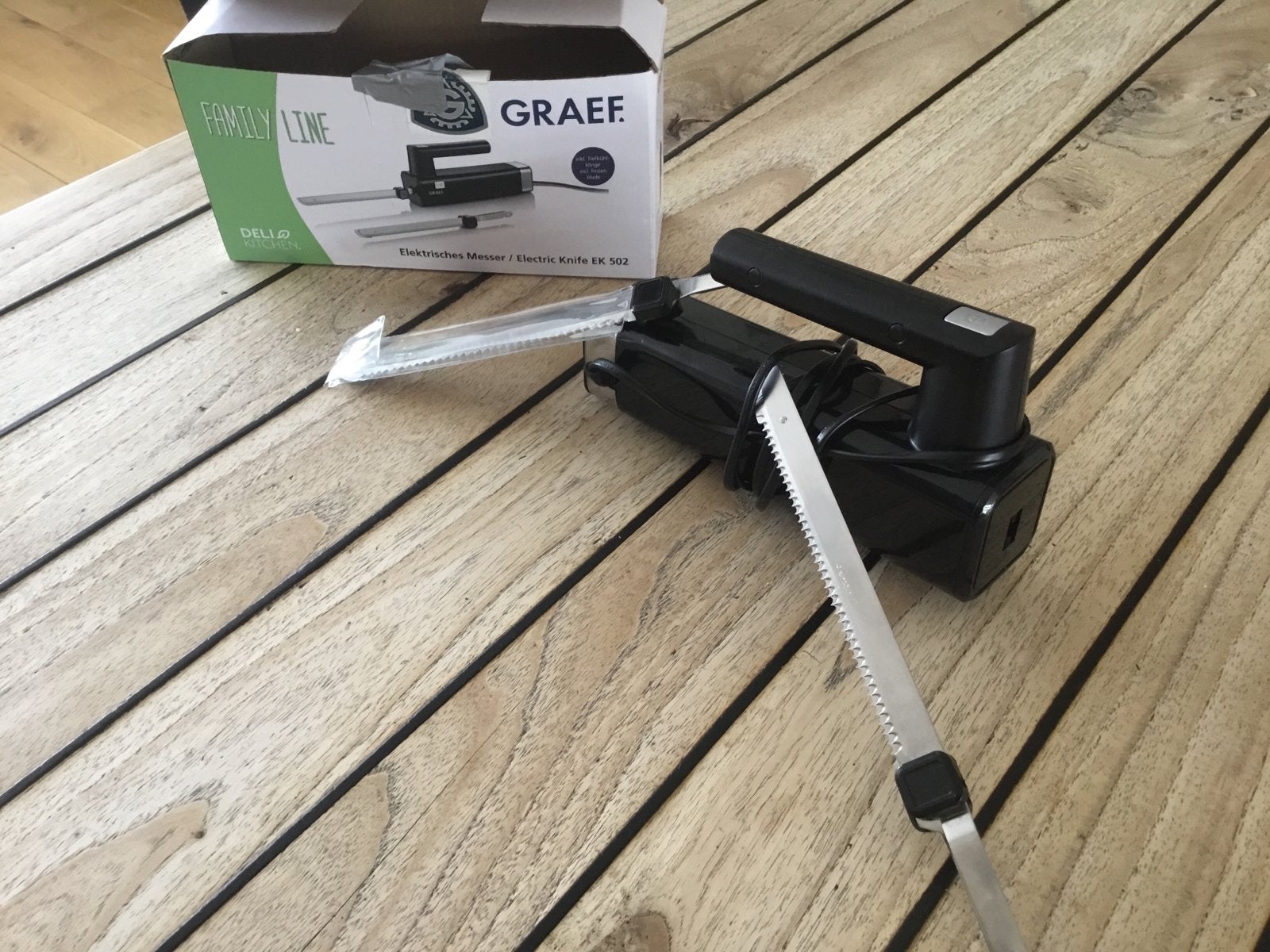 Graef Family Line Elektrisch Mes EK 502 - Zo goed als nieuw, Witgoed en Apparatuur, Ophalen, Zo goed als nieuw