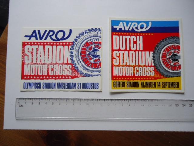 sticker oud Motorcross Olympisch stadion Motorsport cross, Verzenden, Zo goed als nieuw, Bedrijf of Vereniging