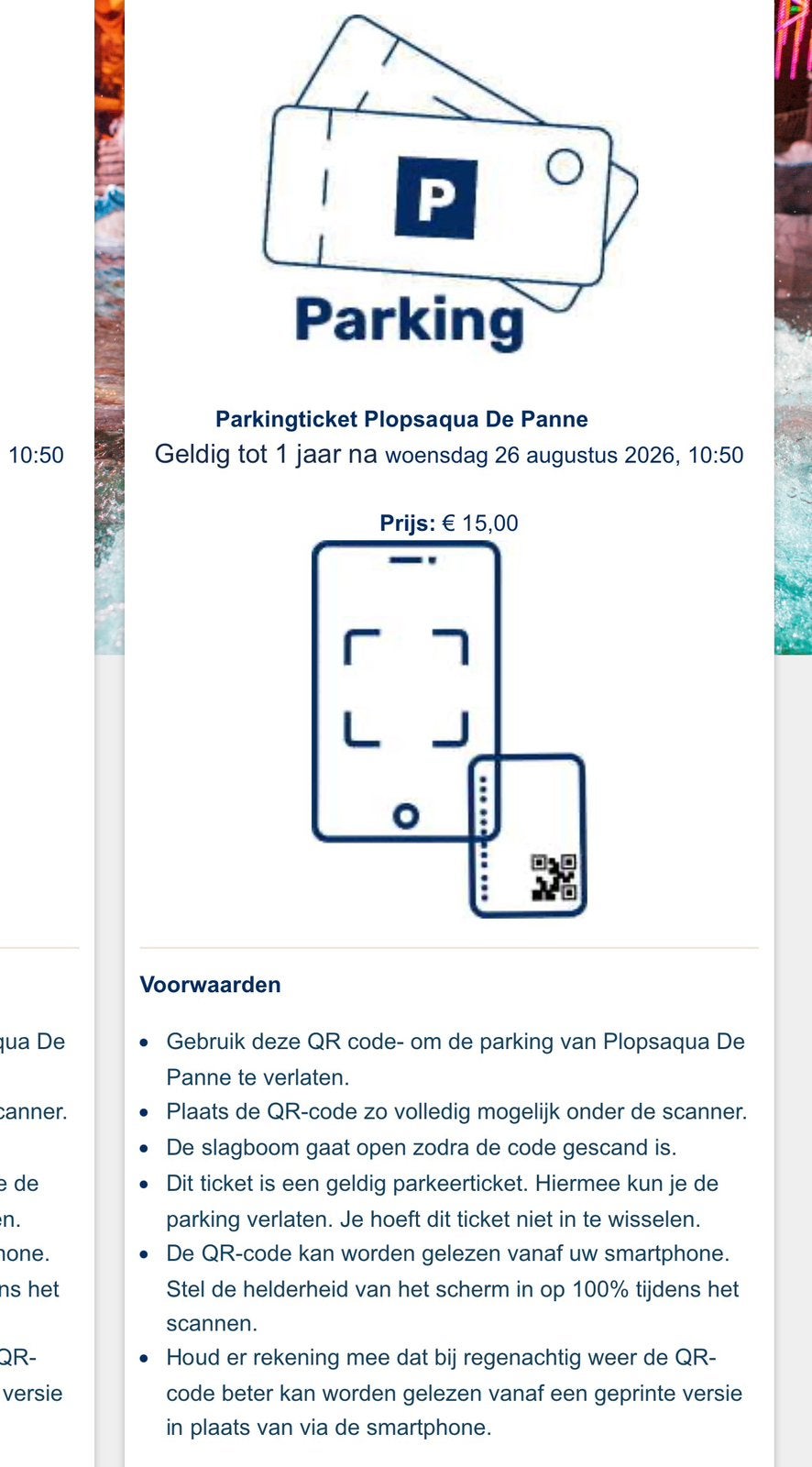 Parkeerticket Plopsaland Aqua De Panne, Drie personen of meer