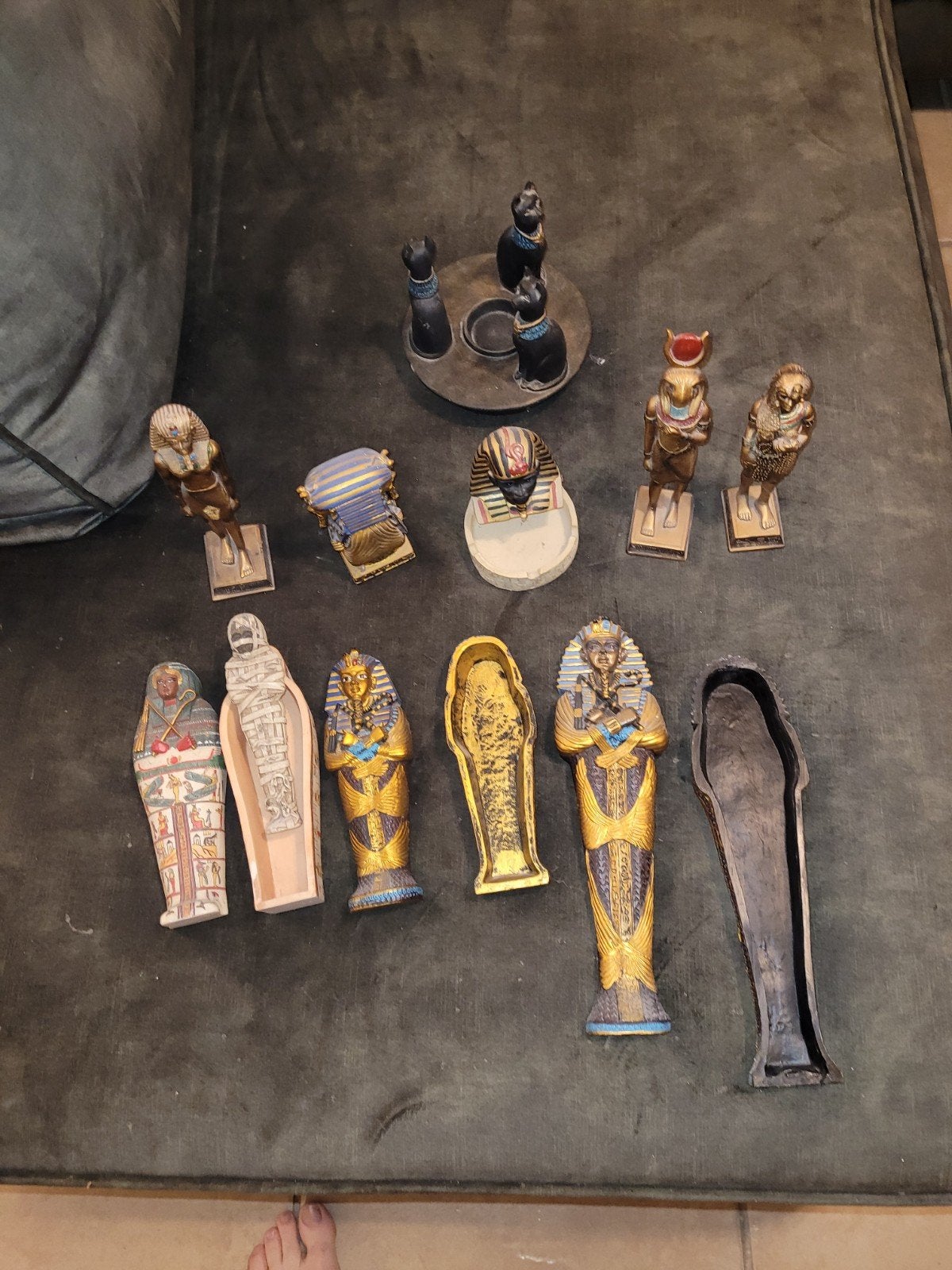 Egyptische beelden en beeldjes - Farao, mummie, katten, Ophalen of Verzenden, Gebruikt, Overige typen