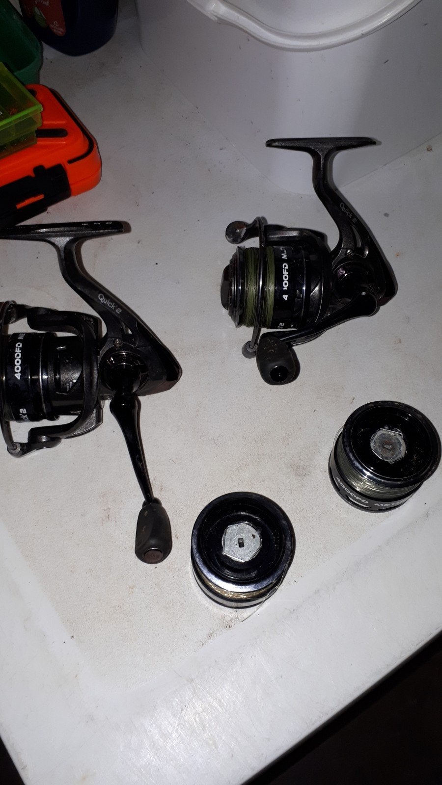 Dam Quick 2 4000 FD met reserve spoel 2 x., Ophalen of Verzenden, Zo goed als nieuw, Werphengel