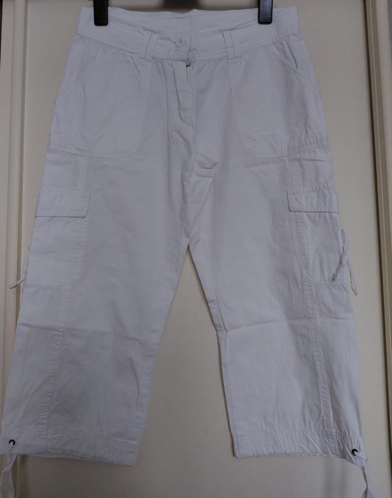 Witte 3/4 Cargo Broek van Stax Woman, Maat 42, Wit, Maat 42/44 (L), Ophalen of Verzenden, Zo goed als nieuw