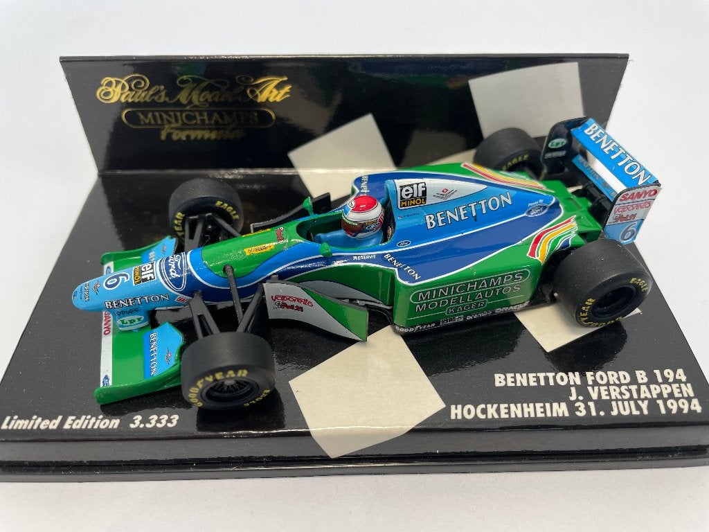 Benetton Ford B194 J. Verstappen Hockenheim GP 1994, Ophalen of Verzenden, Zo goed als nieuw, Formule 1