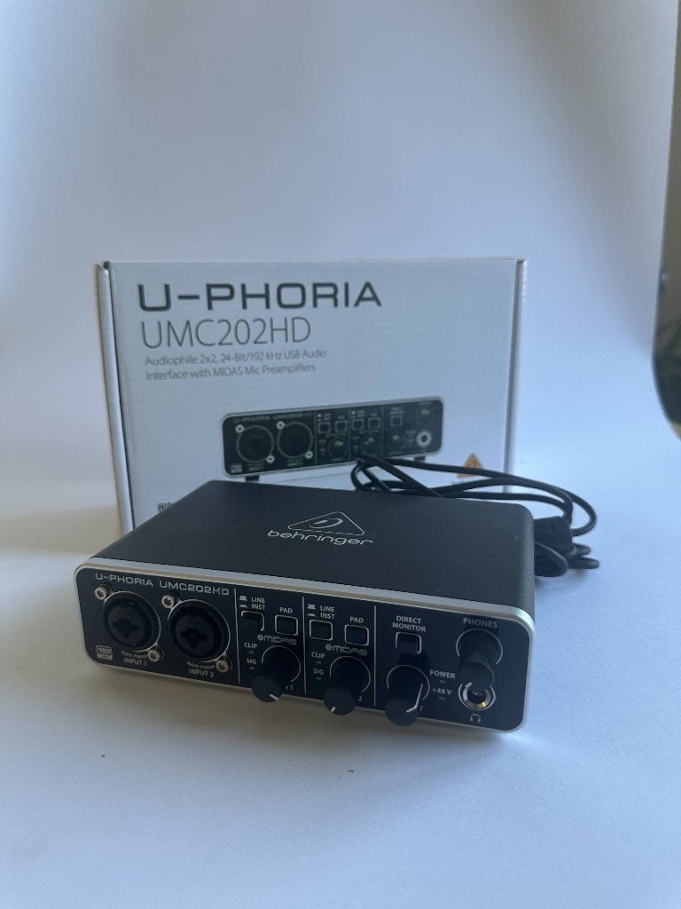 Behringer U-PHORIA UMC202HD Audio Interface, Ophalen of Verzenden, Zo goed als nieuw