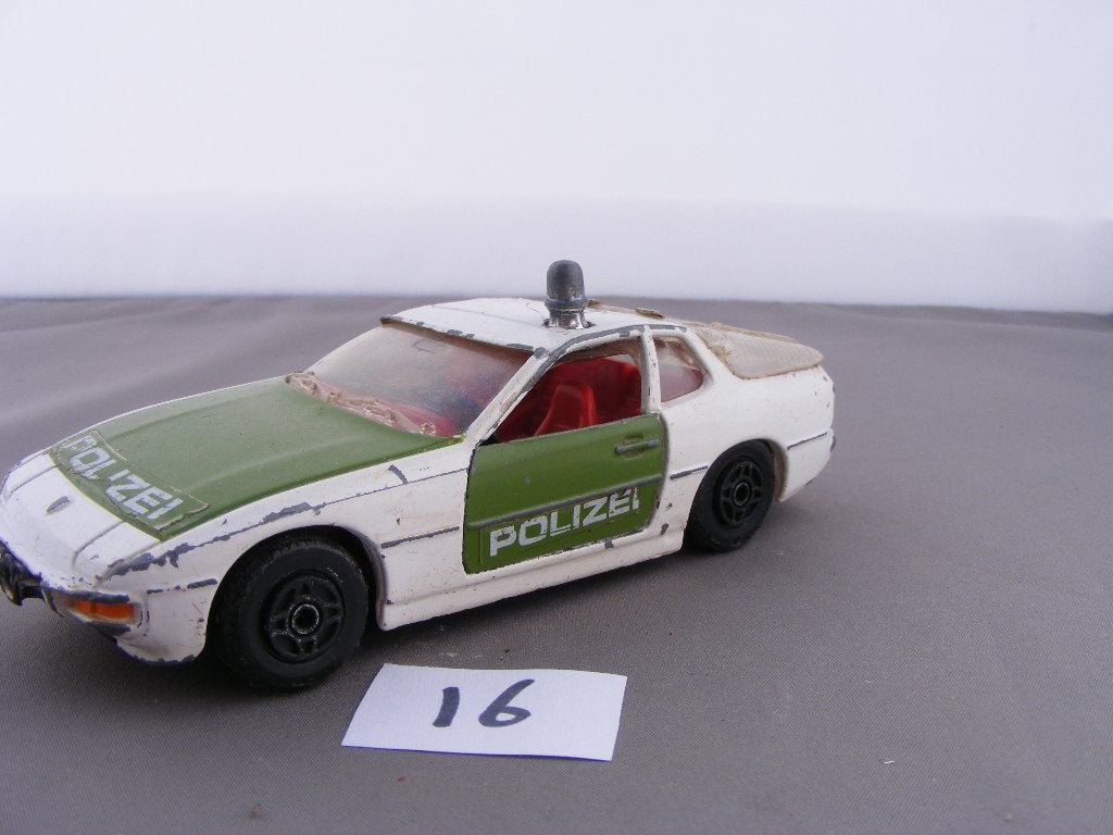 Porsche 924, corgi toys whizzwheels 1/36 polizei (16), Ophalen of Verzenden, Gebruikt, Auto