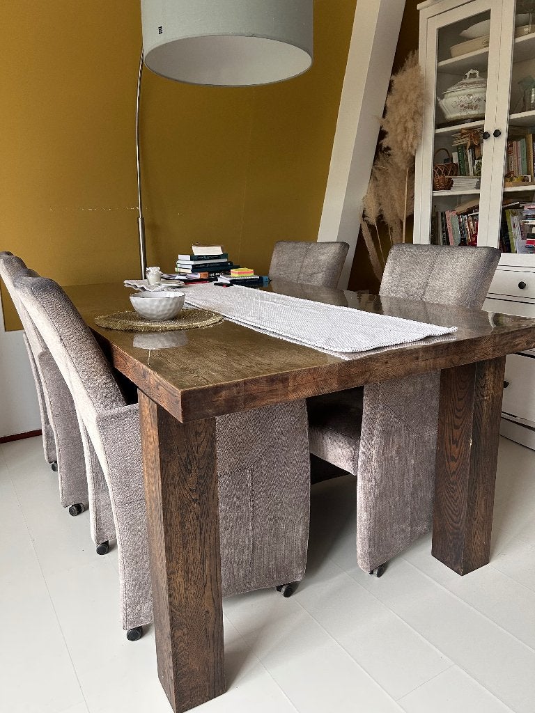 Tafel moet stoelen, Huis en Inrichting, Ophalen, Gebruikt, 50 tot 100 cm, 50 tot 100 cm