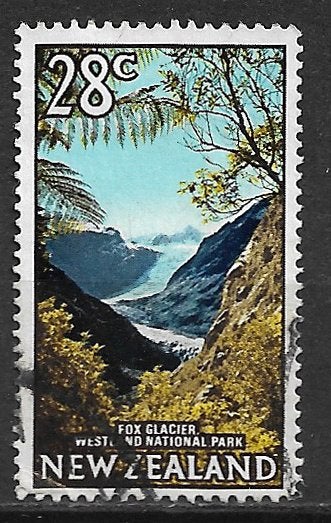 New Zealand 1967 Def serie landschap uitzicht berg, Ophalen of Verzenden, Gestempeld