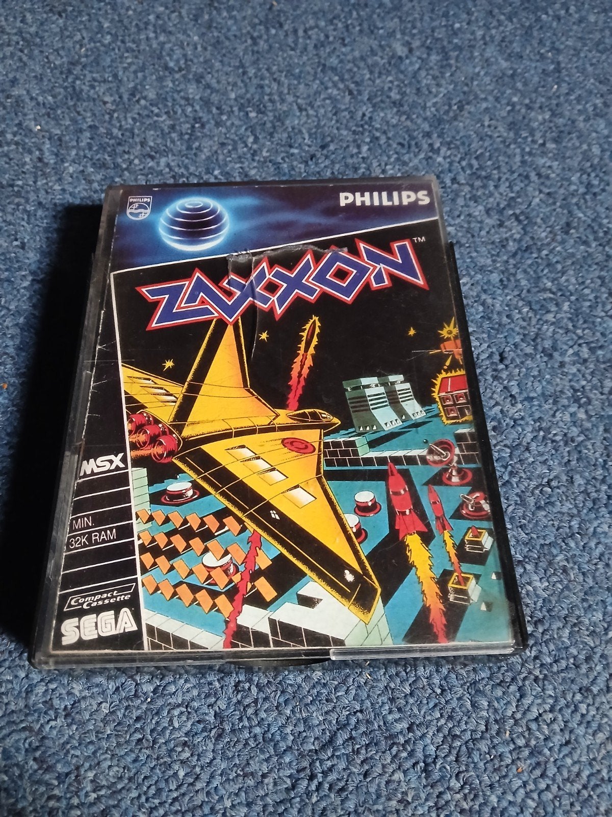 Philips Zaxxon MSX Game Cassette - Retro Gaming, Gebruikt, Shooter, 1 speler, Ophalen of Verzenden