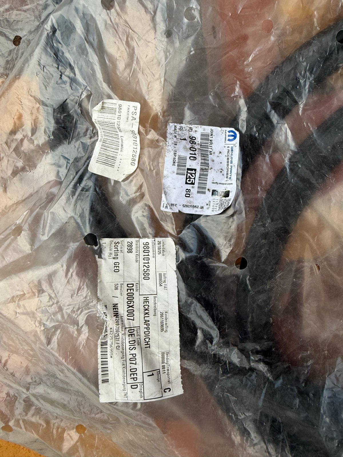 Afdichting rubber achterklep Citroën C4 Grand Picasso, Gebruikt, Ophalen of Verzenden, Achter, Achterklep
