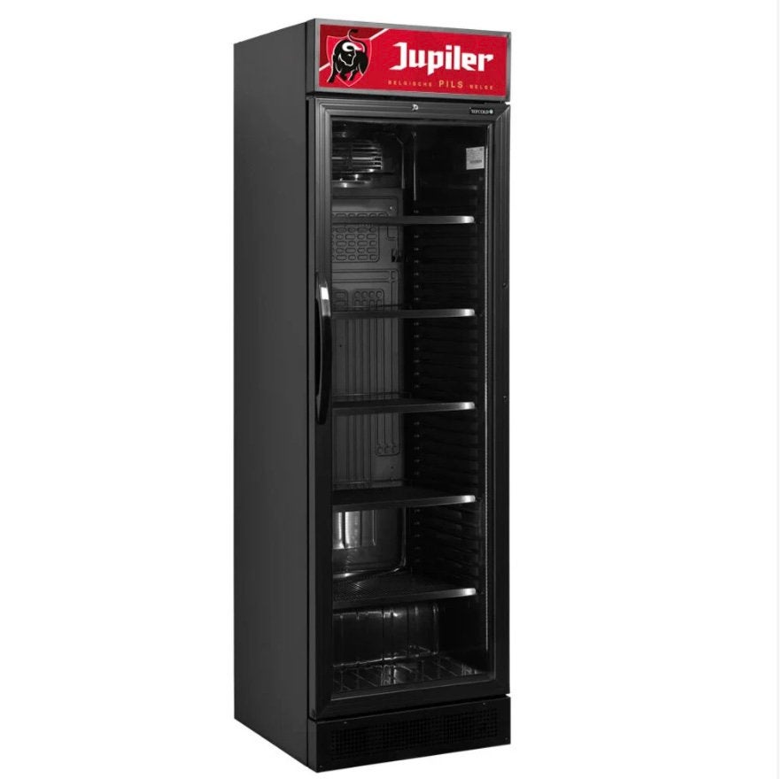 Gloednieuwe Jupiler Bier koelkast glasdeur koeling 358L, Ophalen, Zonder vriesvak, 200 liter of meer, 60 cm of meer