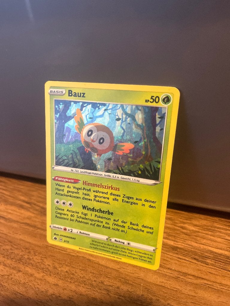 McDonald's Pokémon promo kaart Duitsland - Bauz (Rowlet), Ophalen, Zo goed als nieuw, Losse kaart, Foil