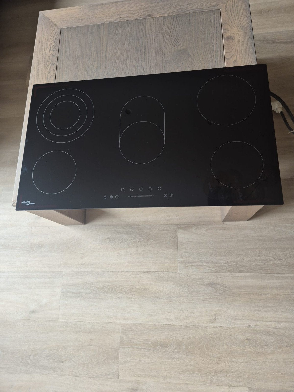 VidaXL Inductie Kookplaat 5 Kookzones 8500W, Gebruikt, Ophalen of Verzenden, Inbouw, Inductie