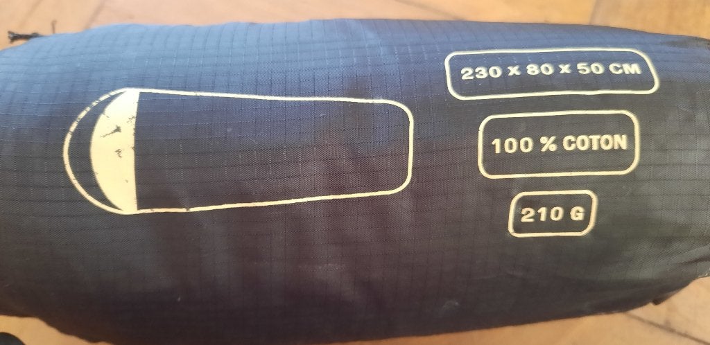 2 x lakenzak mummiemodel 230x80x50 binnenslaapzak, Verzenden, Zo goed als nieuw