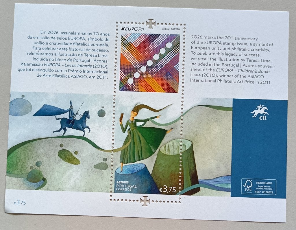 Azoren 2026 cept PF block, Postzegels en Munten, Ophalen of Verzenden, Portugal, Postfris