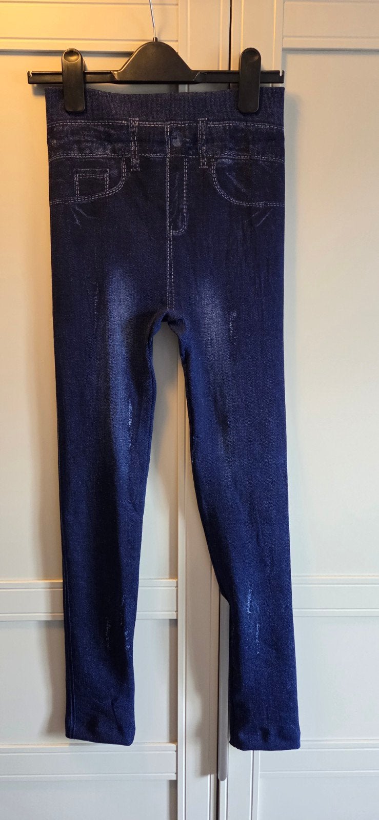 Legging met jeans look - one size, Kleding | Dames, Leggings, Maillots en Panty's, Legging, Blauw, Nieuw, Overige maten